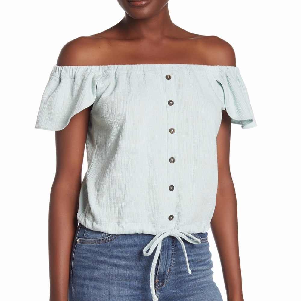Madewell Texture and Thread Off The Shoulder Top
